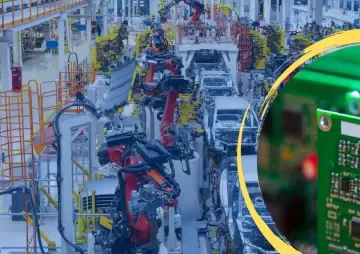Automotive PCB manufacturing process with IATF 16949 quality certification in factory environment