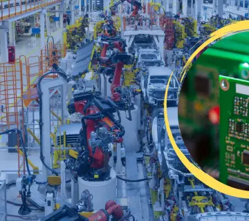 Automotive PCB manufacturing process with IATF 16949 quality certification in factory environment