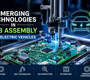 Emerging technologies in PCB assembly for electric vehicles including HDI, SMT, AOI and embedded components