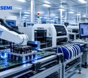 High volume PCB manufacturing process with automated assembly line