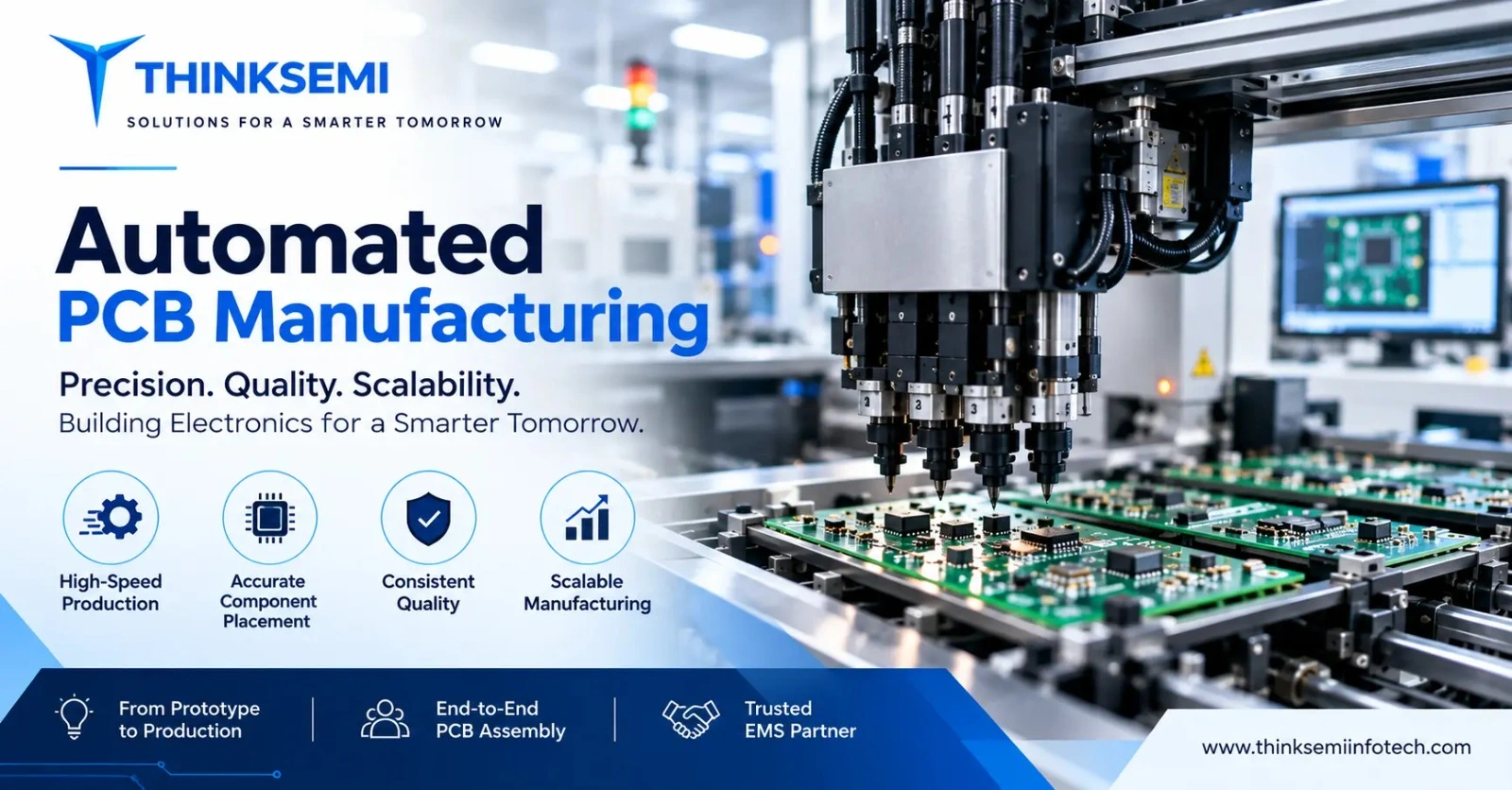 Electronic system design and manufacturing with automated PCB assembly
