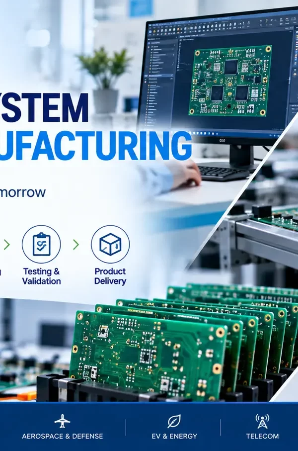 Electronic system design and manufacturing with PCB assembly and automated electronics production