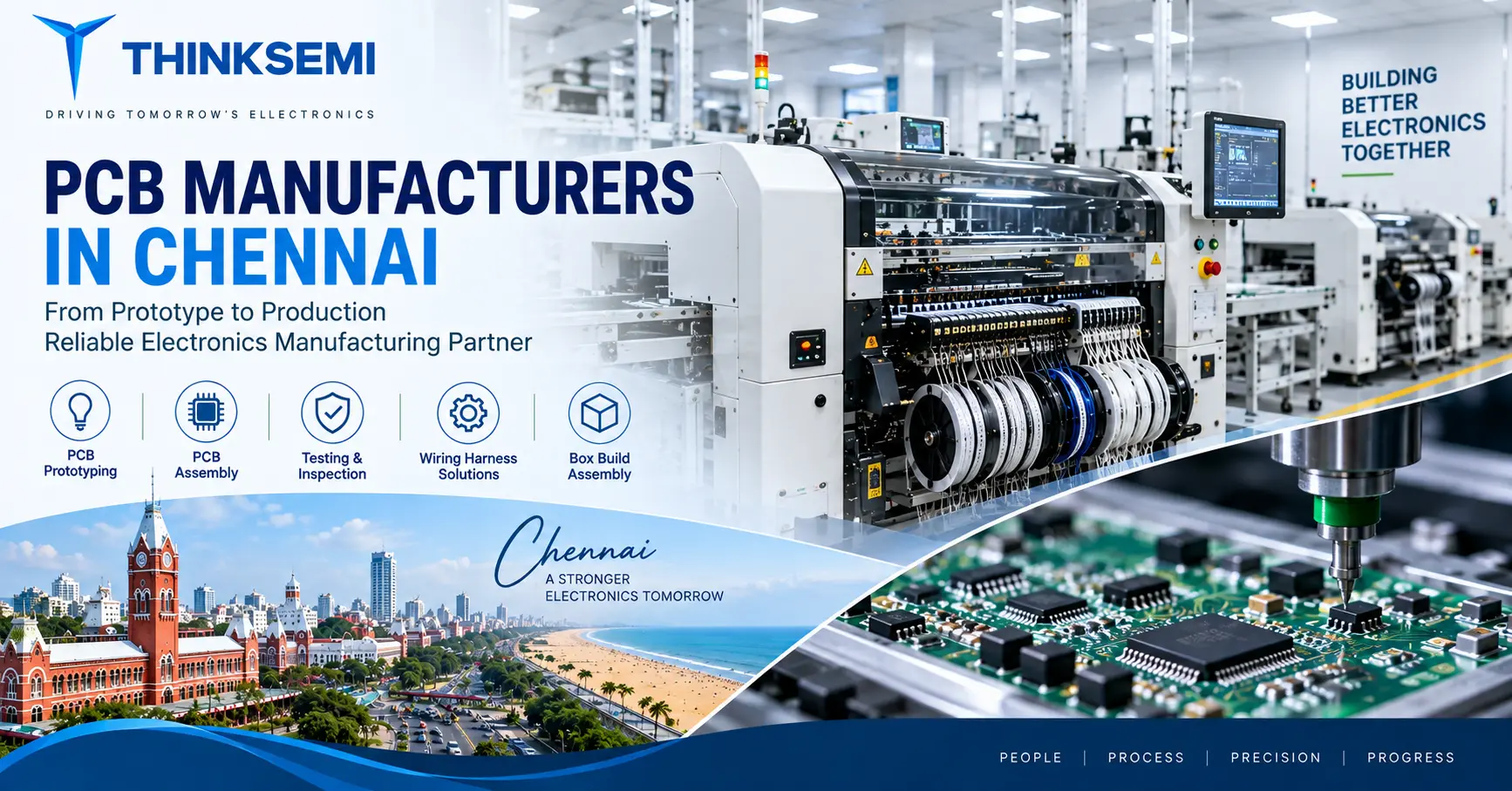 PCB manufacturers in Chennai using advanced SMT assembly and electronics manufacturing equipment