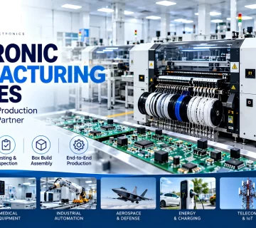 Electronic manufacturing services featuring automated PCB assembly and SMT production equipment